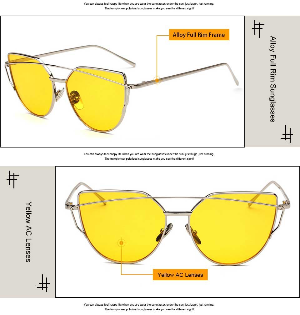 Narrow Cat Eye Sunglasses