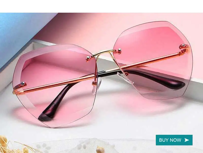 Women Rimless Sunglasses