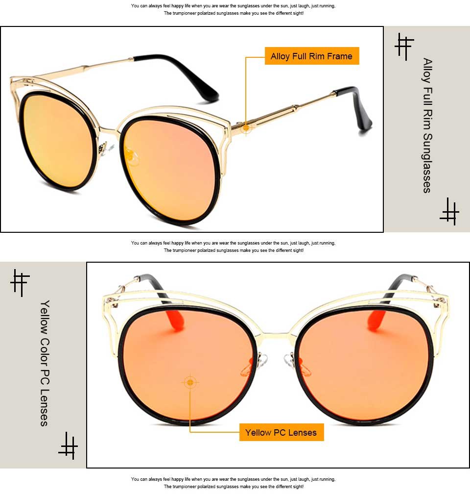 Yellow Sunglasses Women's